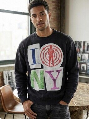 Kid Cudi The Moon Man Has Landed I Love New York City Heavy Cotton LG Sweater